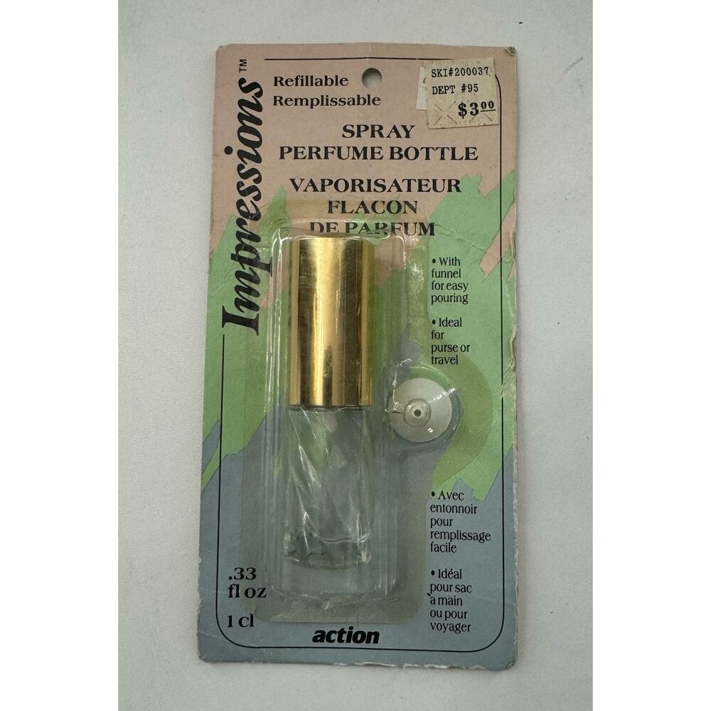 Retro 1990 Old Stock Travel Perfume Spray Bottle Perfume / Scents